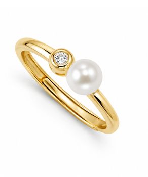 Pierścionek Nomination Italy Pearls Loop z perłą typu shell srebrny pozłacany.jpg
